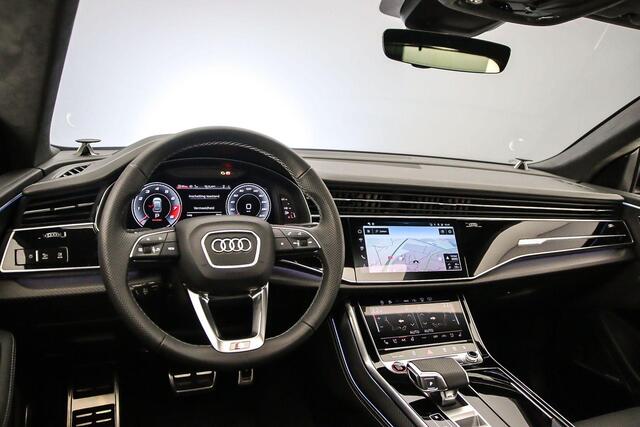 Audi Q8 4.0 TFSI SQ8 quattro | S Line | B&O 3D | Uitgebreid Leer | Head Up |Stoelverwarming - Ventilatie | Adapt. Onderstel | Adapt. Cruise | Pano. Dak | Nachtzicht | Trekhaak | Memory | Softclose | Alcantara |