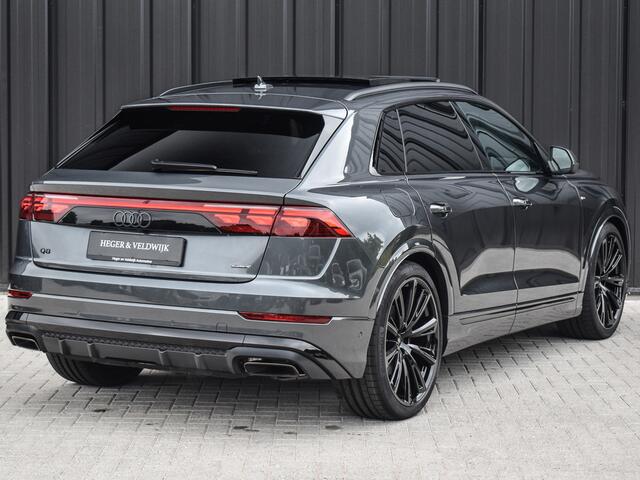 Audi Q8 60 TFSI e QUATTRO PRO LINE S COMPETITION | PANORAMADAK | EXCLUSIVE INTERIEUR | BANG&OLUFSEN | HEAD-UP | TREKHAAK | SOFT-CLOSE | MASSAGE SEATS | AMBIANCE INTERIEUR | 4-ZONE CLIMATE | ALCANTARA STUUR | ADAPTIVE CRUISE |
