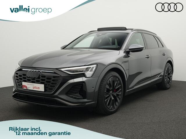 Audi Q8 e-tron 55 408 pk S-tronic quattro S Edition 115 kWh | Rondomzicht camera | Panoramadak | Trekhaak | Lederen Sportstoelen | Matrix LED koplampen | Adaptive Cruise | Optiekpakket zwart | 21 inch