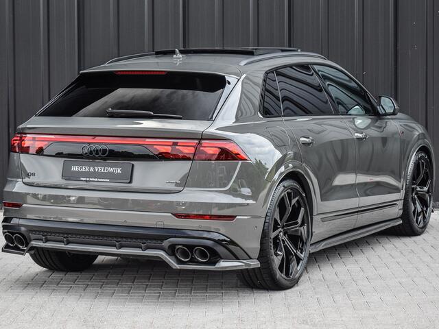Audi Q8 60 TFSI e quattro Pro Line S COMPETITION | RSQ8 WHEELS | S-SEATS | B&O ADVANCED | PANORAMADAK | 4-WHEEL STEERING | TREKHAAK | ASSISTENT TOUR PACK | AERO COLOR PACK | HEAD-UP | AMBIANCE INTERIEUR | CHRONOS EXCLUSIVE | STOEL MASSAGE + VENTILATIE