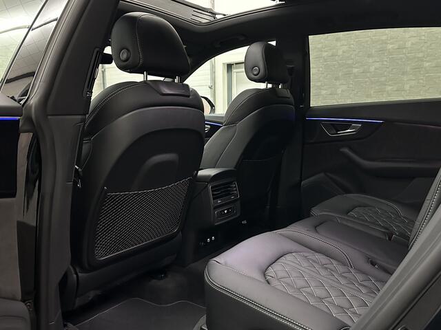 Audi Q8 55 TFSI e Competition S-Line | RS Leder | 360 Camera | ACC | Panorama | Luchtvering | Softclose | LED-Matrix | Trekhaak | Lane & Side Assist | Led Sfeerverlichting | Keyless-Entry | Black-Optic | Rijklaar incl. Bovag Garantie.