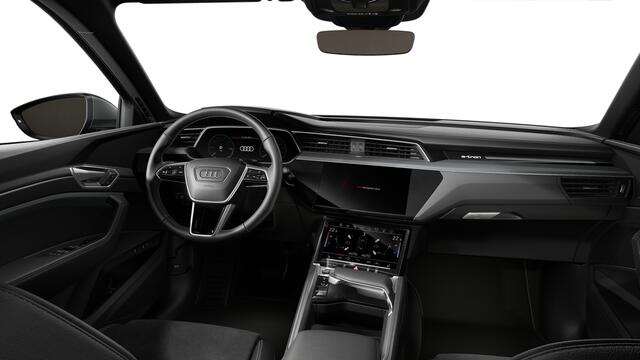 Audi Q8 e-tron 50 quattro 340 1AT Advanced edition Automaat | Glazen panoramadak | Velgen 5-arm-aero 9,5Jx21 | Optiekpakket zwart plus | Privacy glas (donker getint) | Sportstoelen voorin
