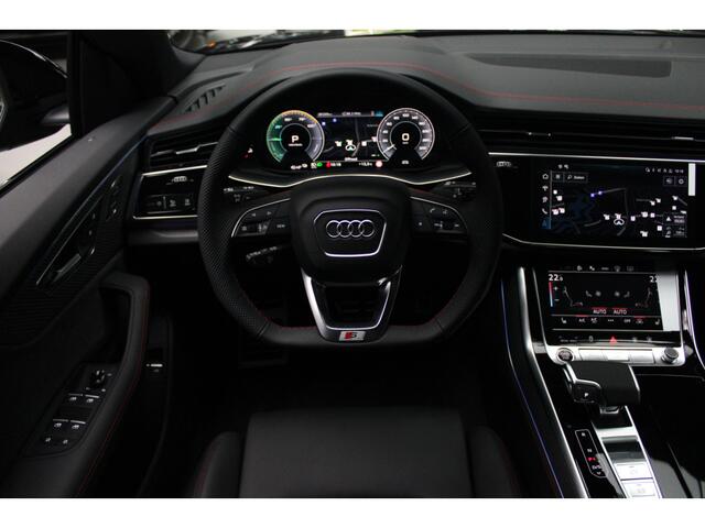 Audi Q8 60 TFSI e quattro Pro Line S Competition HUD Panodak 360° B&O ACC Leer LM velgen Memory seats Climate voor en achter PDC Elektr. uitklapbare trekhaak Stoelverwarming voor & achter Niveauregeling NIEUW! Fabrieksgarantie!
