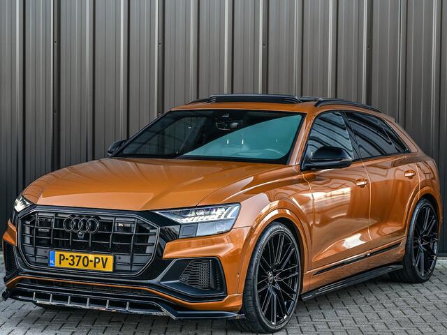 Audi Q8 60 TFSI e Quattro Competition · Keyless · B&O Sound · Soft Close · 360 Camera · Stuurverwarming · Panoramadak · Head-up · Alcantara · Memory Seats · Adaptive Cruise · Achterbank verwarmd · Trekhaak