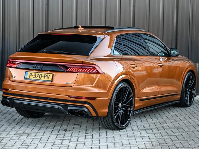 Audi Q8 60 TFSI e Quattro Competition · Keyless · B&O Sound · Soft Close · 360 Camera · Stuurverwarming · Panoramadak · Head-up · Alcantara · Memory Seats · Adaptive Cruise · Achterbank verwarmd · Trekhaak