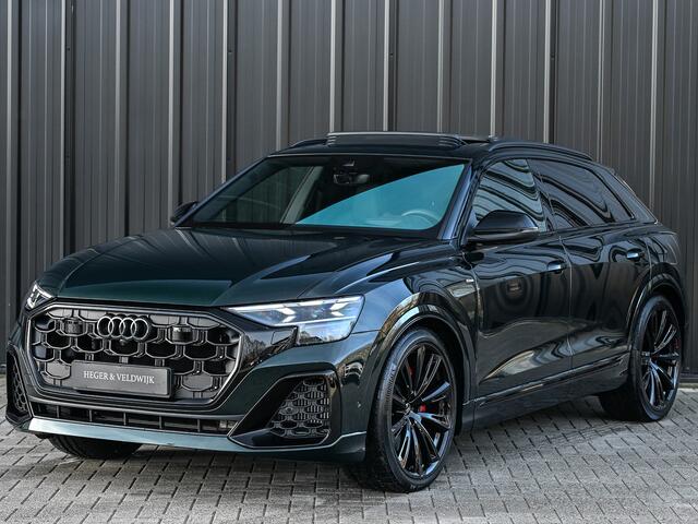 Audi Q8 60 TFSI e Competition · Audi Exclusive · S-seats met massage · Panoramadak · Adaptive cruise · Stoelverwarming en ventilatie · Ambiance interieur · B&O audio · Soft close · 360 Camera · Elektr. trekhaak · Carbon inleg · Head up · 5 jaar garantie