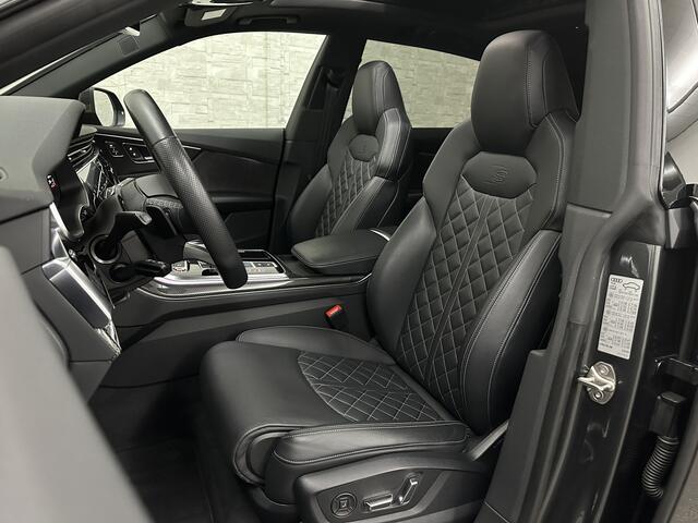 Audi Q8 SQ8 4.0 V8 | RS-Stoelen | Panorama | Massage | Ventilatie | 23'' | B&O Sound | Trekhaak | Bovag Garantie | Carbon | Luchtvering | Black-Optic | Nw.Pr, 220733,= | Memory | Leder | Matrix-LED | Carplay | 57800,= ex bpm en btw export | BTW Auto 81300,= ex b