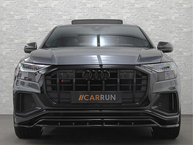Audi Q8 SQ8 4.0 V8 | RS-Stoelen | Panorama | Massage | Ventilatie | 23'' | B&O Sound | Trekhaak | Bovag Garantie | Carbon | Luchtvering | Black-Optic | Nw.Pr, 220733,= | Memory | Leder | Matrix-LED | Carplay | 57800,= ex bpm en btw export | BTW Auto 81300,= ex b