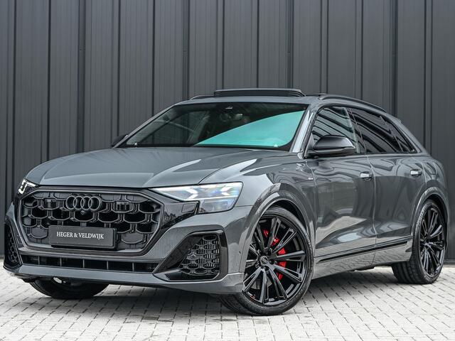 Audi Q8 60 TFSI e quattro Pro LineS 490PK Competition | S-seats met massage | Soft close | B&O Advanced | Adaptive cruise | Carbon inleg | Ambiance interieur | 360 camera | Verwarmbaar stuurwiel | Trekhaak