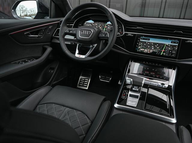 Audi Q8 60 TFSI e quattro Pro LineS 490PK Competition | S-seats met massage | Soft close | B&O Advanced | Adaptive cruise | Carbon inleg | Ambiance interieur | 360 camera | Verwarmbaar stuurwiel | Trekhaak