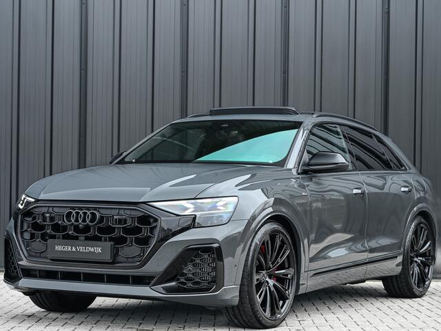 Audi Q8 60 TFSI e quattro Pro LineS 490PK Competition | S-seats met massage | Soft close | B&O Advanced | Adaptive cruise | Carbon inleg | Ambiance interieur | 360 camera | Verwarmbaar stuurwiel | Trekhaak
