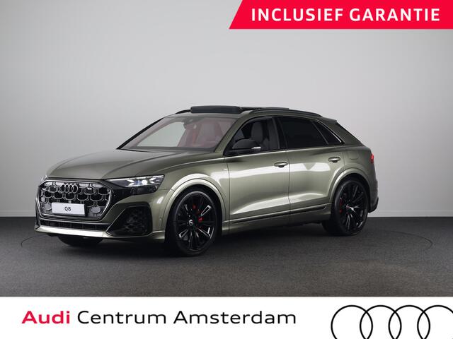 Audi Q8 60 TFSI e quattro Pro Line S Competition 490pk | Panoramadak | HUD | 4 wielbesturing | Stoel ventilatie en massage | Verlengde garantie | 23 inch Lichtmetalen velgen