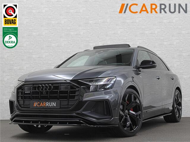 Audi Q8 60e 462PK Competition | RS-Stoelen | 360 Camera | ACC | Carbon | Panorama | Massage | Ventilatie | B&O Sound | Matrix-LED | Luchtvering | Alcantara Hemelbekleding | Stoelverwarming V+A | Sfeerverlichting | Keyless-Entry | ISO-Glas | Zonwering | Standkache