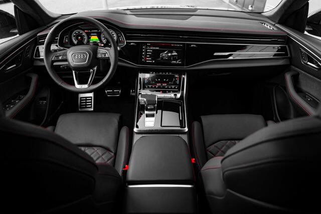 Audi Q8 60 TFSI e quattro Pro Line S Competition | Audi Exclusive Nano grey | Advanced onderstel | Stoelventilatie + massagefunctie | Uitgebreid lederpakket | Carbon | Head up | B&O | Servosluiting