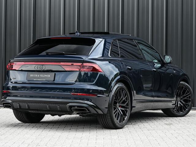 Audi Q8 55 TFSI e quattro Pro Line S | Panoramadak | 360 Camera | B&O | Head-up | Achterasbesturing | Luchtvering | Ambiance interieur | Soft close | Trekhaak | Stuurwiel verwarmd |