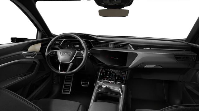Audi Q8 e-tron 55 quattro Advanced Edition 115 kWh S line interieur - Panoramadak - Adaptieve Cruise Control - Audi virtual mirrors - Stoelverwarming vóór - Elektrisch verstelbaar stuurwiel - Uitgebreide interieurvoorverwarming -