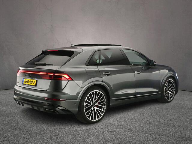 Audi Q8 55 TFSI e quattro Pro Line S | Trekhaak | Luchtvering | Panorama Dak | Adaptieve Cruise | Camera | Matrix Led | B&O 3d | Stoelen-pakket | Memory-pakket | Spiegel-pakket | Tour pakket | Trekhaak-pakket | Assistentie Pakket Plus | Memory-pakket | Assistenti
