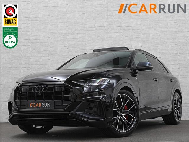 Audi Q8 60e 462PK Competition | #RS-Stoelen | Carbon | Panorama | ACC | 360 Camera | B&O Sound | Trekhaak | Matrix-LED | Sfeerverlichting | Memory | Stuurverwarming | Stoelverwarming V+A | Zonwering | ISO-Glas | Leder Dashboard | 3-Zone Clima | Carplay |