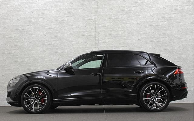 Audi Q8 60e 462PK Competition | #RS-Stoelen | Carbon | Panorama | ACC | 360 Camera | B&O Sound | Trekhaak | Matrix-LED | Sfeerverlichting | Memory | Stuurverwarming | Stoelverwarming V+A | Zonwering | ISO-Glas | Leder Dashboard | 3-Zone Clima | Carplay |