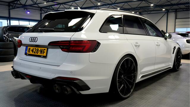 Audi RS4 RS4-R ABT Avant 1/50 390kW/530pk S-Tronic8 Quattro KERAMISCHE REMMEN + BANG&OLUFSEN + BLUE EYE + PANORAMADAK + ADAPT.CRUISE + CARBON IN-&EXTERIEUR + HEAD-UP + ABT/KW ONDERSTEL + SPORTUITLAAT + DIAMOND STITCH + CAMERA + PARKSENSOREN + 21" LM-VELGEN!!