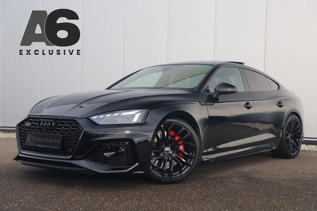 Audi RS5 Sportback 2.9 TFSI RS 5 Quattro 450PK Fabrieksgarantie Black Optic Virtual Cockpit Laser LED B&O HUD Panoramadak Nappa Leder Massage Carbon Inleg Alcantara Stuur 360 Camera Dealer Onderhouden 20 inch LMV Stuur & Stoelverwarming Dynamic Pack