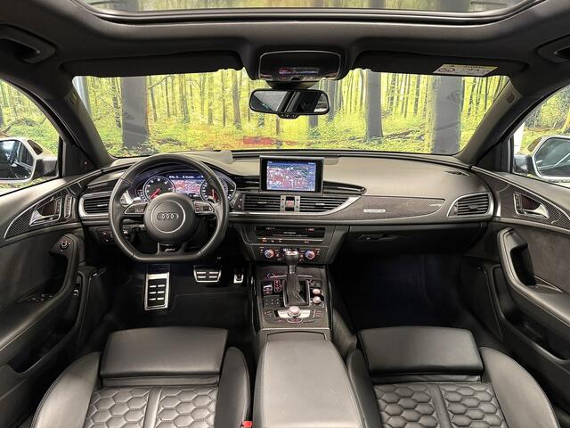 Audi RS6 A6 Avant 4.0 TFSI quattro performance Pro Line Plus | 605 PK! | Keramische Remmen | Panoramadak | Leder | Apple Carplay | Android Auto | Adaptieve Cruise Control | Dodehoek Sensor | Lane Assist | Bose | 360° Graden Camera |