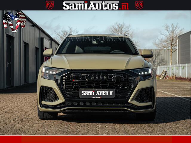 Audi RSQ8 RSQ8 600PK 4.0 TFSI | MATT OLIVE GREEN | QUATTRO | MEGA VOLLE RSQ8 | BANG & OLUFSEN | HUD | 4 WIELBESTURING | 23 INCH AUDI SPORT WHEELS | RS BEKLEDING ZWART | PANO | SOFTCLOSE | De Lamborghini Urus en Audi RS Q8 zijn beide supersnelle SUV's met dezelfde b