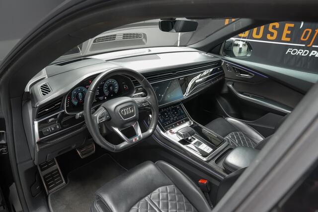 Audi SQ8 4.0 TDI quattro |pano|RS-stoelen|HUD|B&O|luchtvering|memory|360 camera|massage stoelen|carbon interieur|blind spot|elektrische trekhaak|adaptive cruise control|matrix LED|