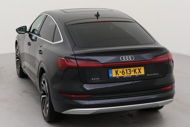 Audi e-tron Sportback 50 quattro Business edition Plus 71 kWh / PANO/ 313 PK/ CAMERA/ PARK. SENSOREN/ LEDER/ ELEK. ACHTERKLEP/ NAVI/ 21" LMV