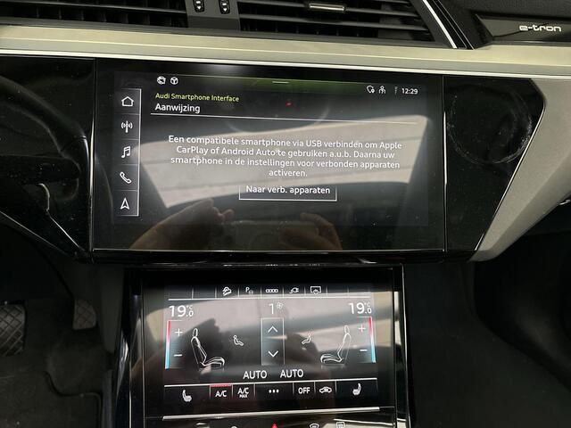 Audi e-tron 55 408pk Quattro Advanced edition Plus 95 kWh · Camera · Panoramadak · Luchtvering · Elek. Voorstoelen · Alarm · Apple/Android Car Play · Navi · 20'' Inch ·