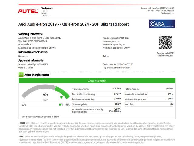 Audi e-tron 55 quattro S edition 95 kWh 408pk SOH 92% Trekhaak Memory Luchtvering Panoramadak