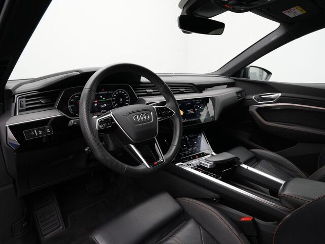 Audi e-tron Sportback 55 408 pk quattro S-Line Black Edition | Panoramadak | Valcona leder | Rondomzicht camera | Geheugenstoel | Oranje gestikt | Matrix LED