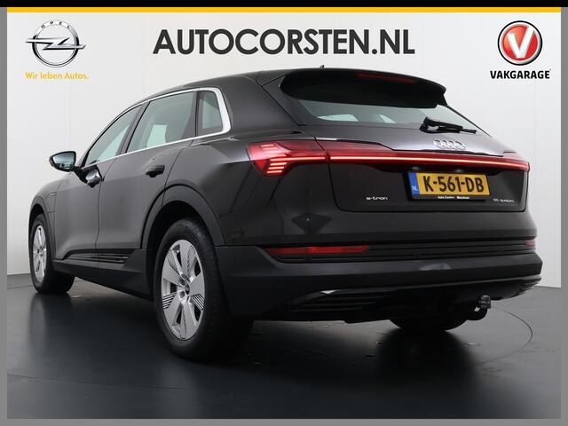 Audi e-tron 55 Quattro 95kWh 408PK Trekhaak Elektr.Leer+Verwarmd Pano-Dak Trekhaak Luchtvering Adap.Cruise Navi Ecc Stoelverwarming Business edition Plus LED Lmv Elek.Achterklep Privacy Glas Keyless Zwarte Hemel Origineel Nederlandse Auto SOH 89% Trekhaak 1800kg !