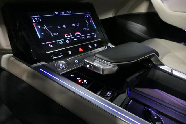 Audi e-tron 55 quattro Business Edition Plus 95 kWh / Panoramadak / Elektr. verstelbare voorstoelen (links memory) / Luchtvering / Apple Carplay - Android Auto / Ambienteverlichting / Matrix LED koplampen / Stoelverwarming / Achteruitrijcamera / Adaptive Cruise Contr