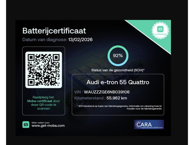 Audi e-tron 55 quattro S edition 95 kWh Leer / Panoramadak / SOH 92%