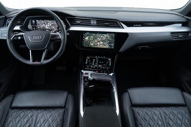 Audi e-tron Sportback S Quattro Saimbeige Panodak S stoelen ACC B&O 360 Ambiance Memory Keyless