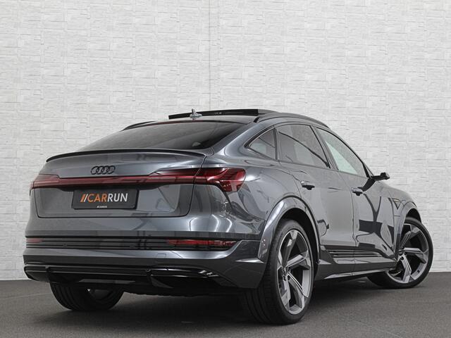 Audi e-tron Sportback S 504pk | RS-Stoelen | Panorama | 360 Camera | Valcona Leder | ACC | B&O Sound | Luchtvering | Soft-Close | Camera Spiegels | Nachtzicht | Keyless-Entry | Head-Up | 4-Zone Clima | Stoelverwarming V+A | Sfeerverlichting | Memory | Carplay |