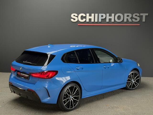 BMW 1-SERIE 118i M-Sport vol Leer 19 inch Bovag garantie Apple Carplay Misano bleu