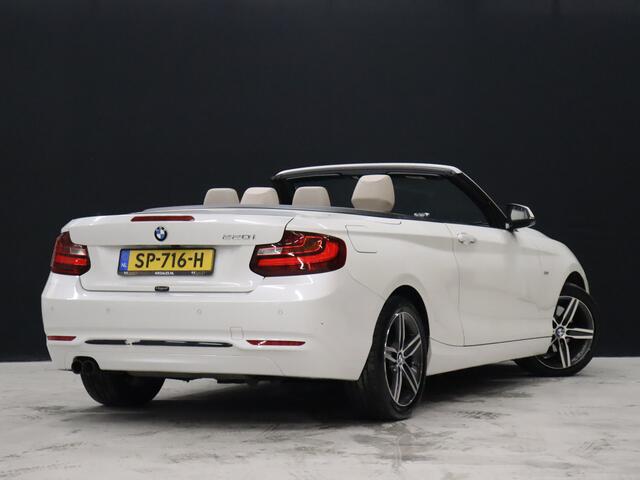 BMW 2-SERIE Cabrio 220i High Executive [CAMERA, VOL LEDER, STOELVERWARMING, PDC V+A, BLUETOOTH, CRUISE, CLIMATE, NIEUWSTAAT]