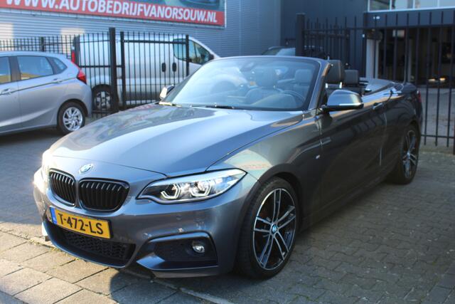 BMW 2-SERIE 220i Cabriolet High Executive M-Sport Automaat Leder Navi-pro Camera Stoelvw Harman/kardon 70222km