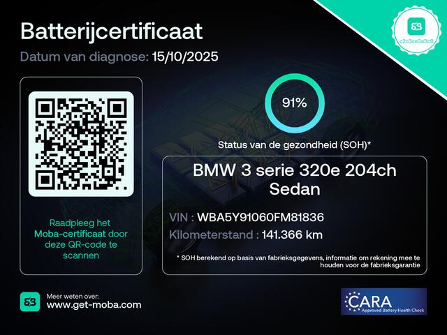 BMW 3-SERIE M-Sport 19inch / SOH91% / Glazen dak / HiFi / 50 Jahre / Camera / M Performance
