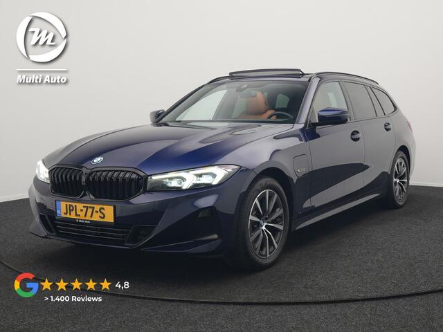 BMW 3-SERIE Touring 320e Plug In Hybrid 204pk Dealer O.H. PHEV | Panodak | Widescreen Navi | Camera | Lederen Sportstoelen Verwarmd | Sfeerverlichting | Apple Carplay | Navigatie | Virtual | DAB | Tansanitblau II Metallic |