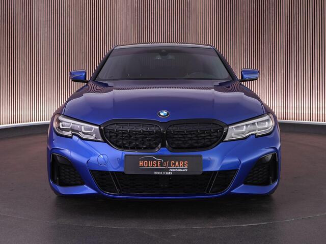 BMW 3-SERIE M340i xDrive High Executive |EU-auto|dealer onderhouden|M-sport|M-sport diff|Portimao Blue metallic|Eibach verlagingsveren|Harman&Kardon|memory|Apple Carplay|stoelverwarming & stuur verwarming|