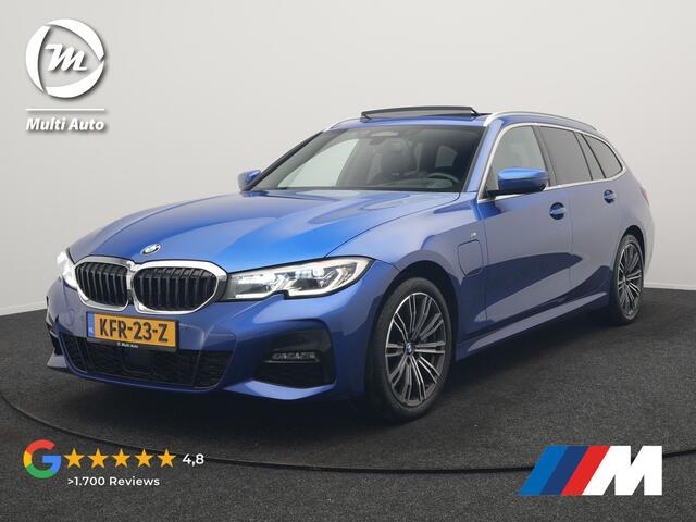 BMW 3-SERIE Touring 330e M Sport PHEV 293pk Dealer O.H. | Trekhaak Af Fabriek | Panodak | Head Up | Adaptive Cruise | 360 Camera | Harman / Kardon | Laser LED | Alcantara Sportstoelen Memory & Verwarmd | Keyless | Sfeerverlichting | Stuur Verwarmd | Plug In Hybrid |
