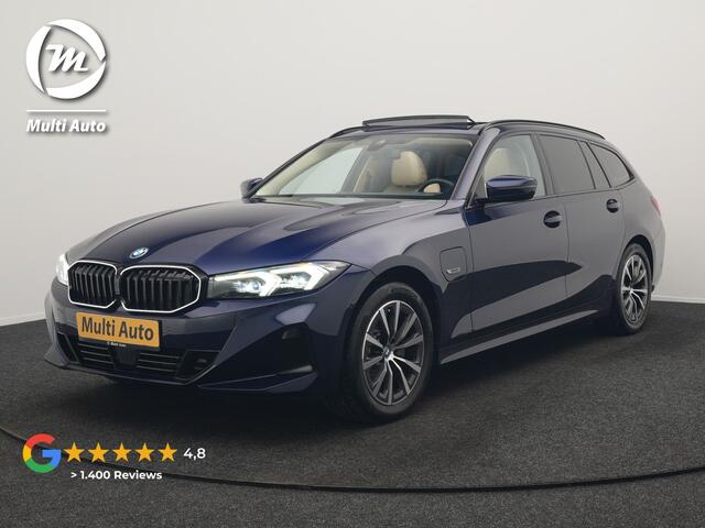 BMW 3-SERIE Touring 320e xDrive PHEV 204pk Dealer O.H. | Trekhaak Af Fabriek | Panodak | Adaptive Cruise | Camera | Lederen Sportstoelen Memory & Verwarmd | Widescreen Navi | Blis | Apple Carplay | DAB | Iconic Glow Grille | Plug In Hybrid |