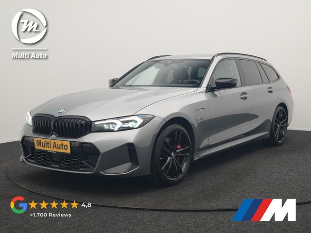 BMW 3-SERIE Touring 330e xDrive M Sport PHEV FACELIFT MODEL 293pk Dealer O.H. | Trekhaak Af Fabriek | Adaptive Cruise | Lederen Sportstoelen Verwarmd | Sfeerverlichting | Apple Carplay | 19"L.M & M Sportremmen | Stuur Verwarmd | Hifi Audio | Adaptive LED | DAB | Plug