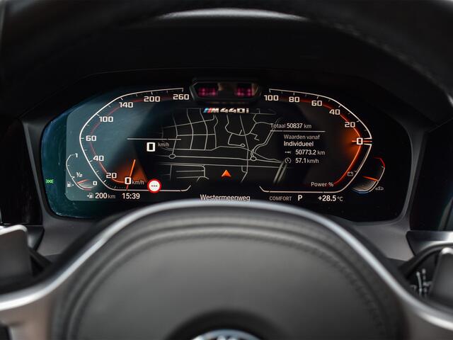 BMW 4-SERIE Gran Coupé M440i X-DRIVE | 374 PK | NL-AUTO | M-SPORT | ACTIVE CRUISE | SPORT-BRAKE | M-SPORT DFFERENTIAL | PANORAMADAK | MEMORY SEATS | AMBIANCE INTERIEUR | BMW LASER LIGHT | 360 CAMERA | HEAD-UP | DAB+ | HARMAN/KARDON | SHADOW-LINE