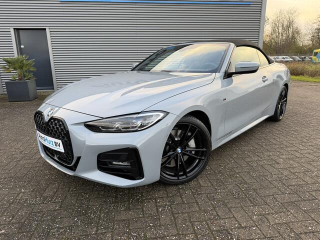 BMW 4-SERIE Cabrio 430i High Executive M Sport 19 Inch Leer Elek Stoelverstelling Nekverwarming Stuurwielverwarming ACC Brooklyn Grau Metallic
