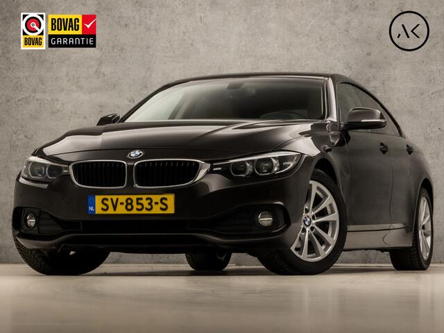BMW 4-SERIE Gran Coupé 418i High Executive Sport Automaat (GROOT NAVI, CLIMATE, LEDER, SFEERVERLICHTING, STOELVERWARMING, SPORTSTOELEN, GETINT GLAS, PARKEERSENSOREN, CRUISE, NIEUWE APK, NIEUWSTAAT)