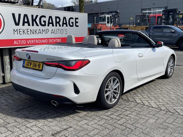 BMW 4-SERIE Cabrio 420i High Executive 17"/Leder + memory/Stuur + stoelverwarming/Nekverwarming/Keyless/Camera/Apple Carplay & Android Auto